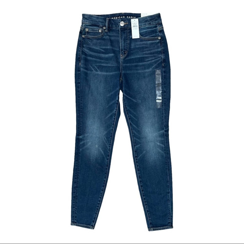 American Eagle Luxe Jeans Curvy Hi-Rise Jegging NWT 4 Indigo Abyss Medium Blue